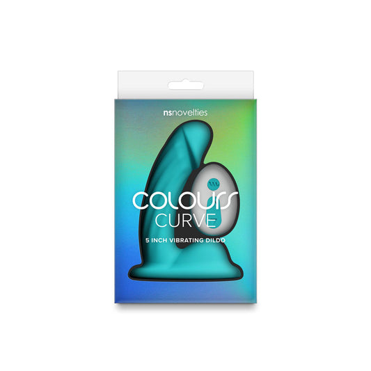 Colours Curve Vibrating 5" Dildo - Teal