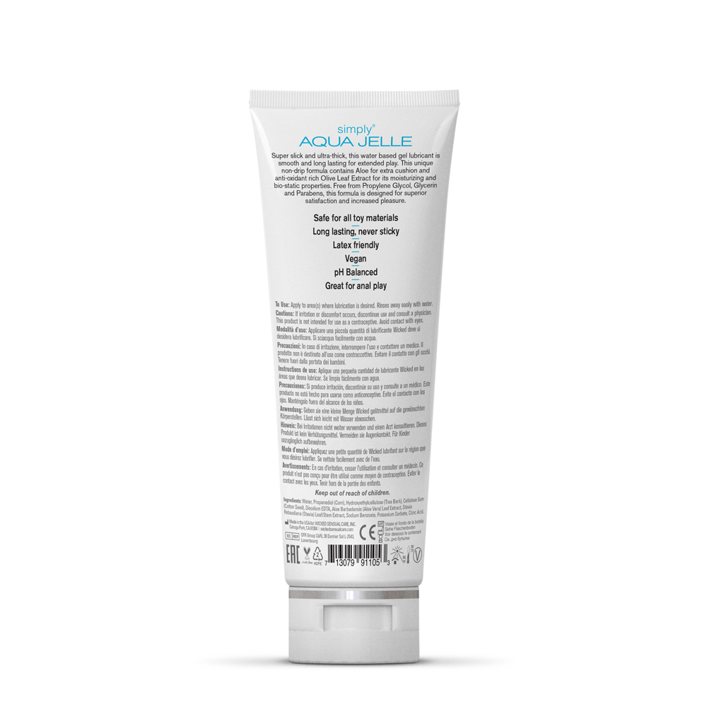Simply Aqua Jelle Fragrance Free Lubricant - 4 Fl. Oz.
