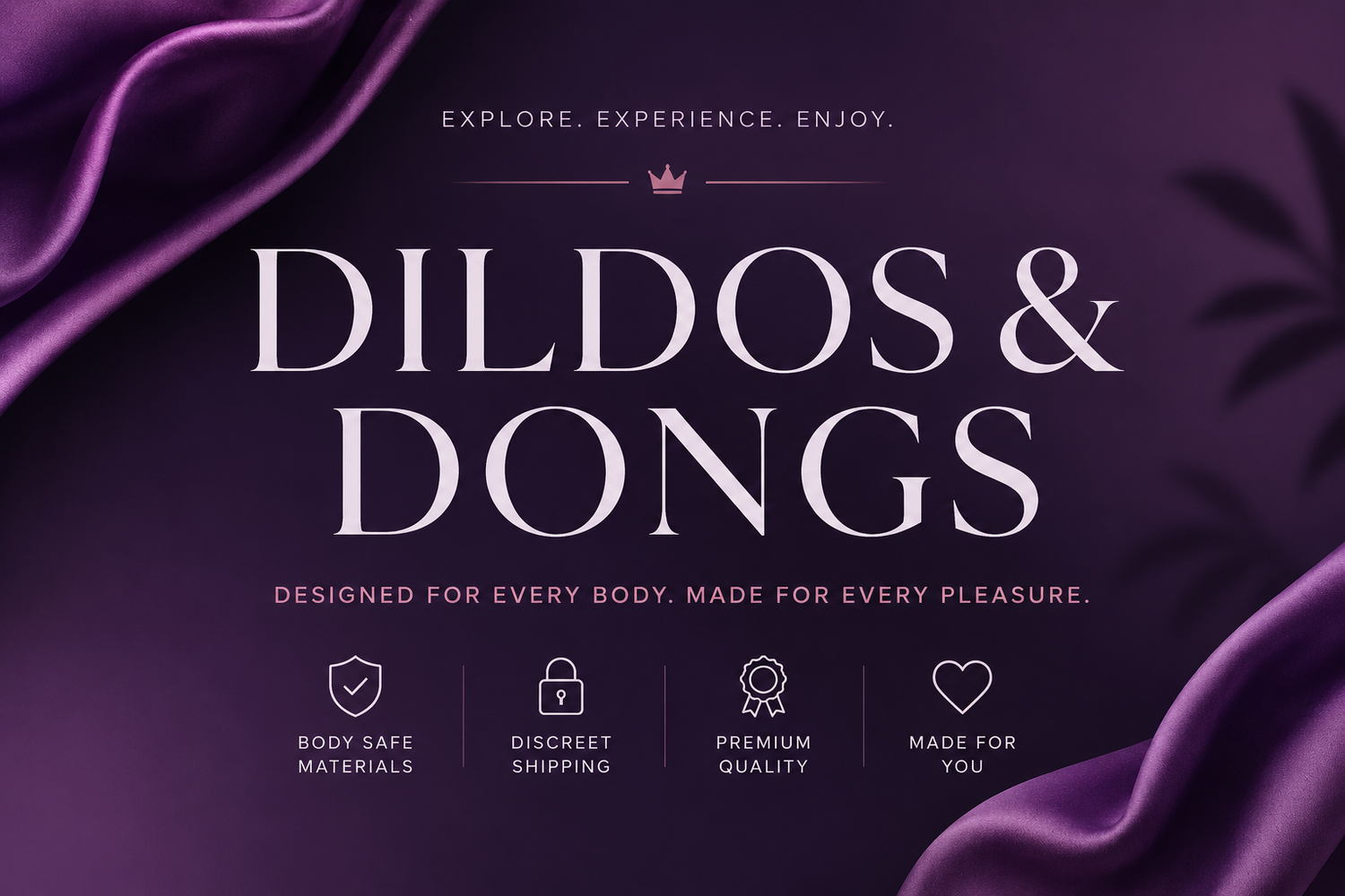 Dildos and dongs collection featuring realistic, vibrating, suction-cup, harness-compatible and packer designs.