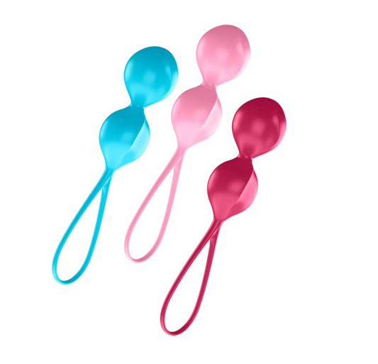 Satisfyer V Balls Pelvic Floor Training Set – 3 Pieces - Pleasure Palace