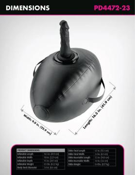 Fetish Fantasy Series Body Dock Inflatable Love Seat - Black