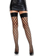 "Gemma Eyelet Net Thigh Highs O/s - Black LA-6218BLKOS"