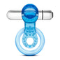 "Stay Hard 10 Function Vibrating Tongue Ring - Blue BL-66092"