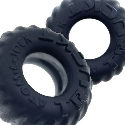 Truckt 2 Piece Cockring Set Atomic Jock - Night Black