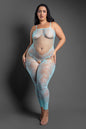 "Dream of Me Footless Open Crotch Bodystocking - Queen - Light Blue FL-SF1015-QS-B"