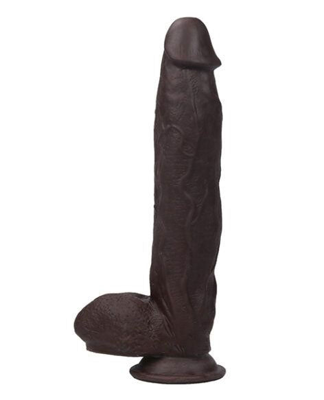 "Get Lucky Real Skin 12 Dual Layer Dildo Dark Brown VB-GL-3250"