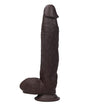 "Get Lucky Real Skin 12 Dual Layer Dildo Dark Brown VB-GL-3250"