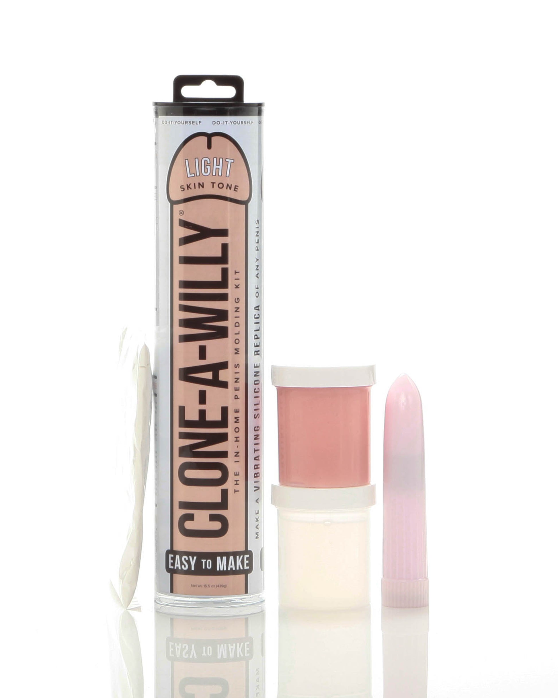Clone-A-Willy Light Skin Tone Vibrating Silicone Molding Kit – Personalized Adult Toy - Pleasure Palace