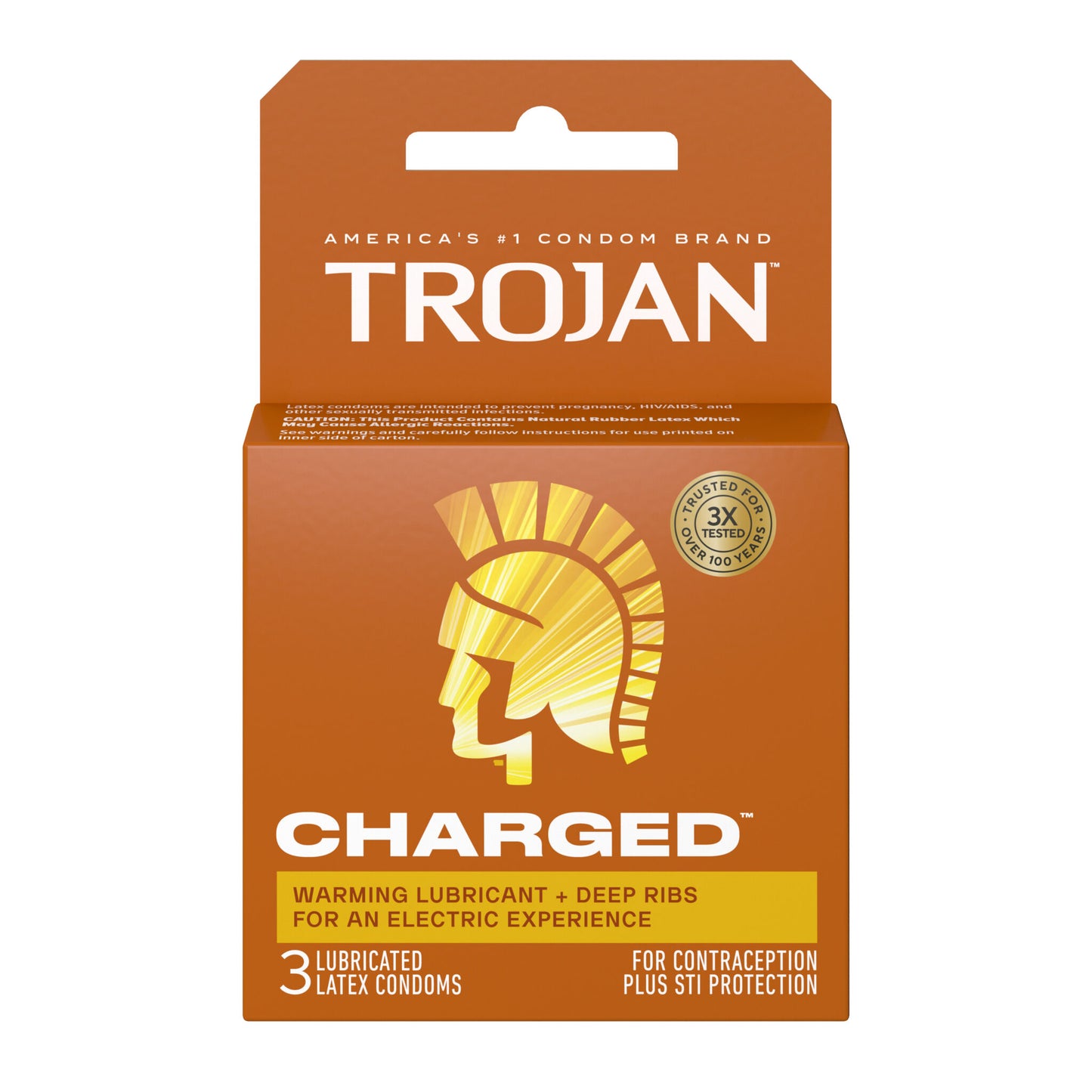 "Trojan Intensified Charged Orgasmic Pleasure Condoms - 3 Pack TJ95701"