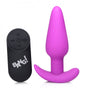 "21x Silicone Butt Plug With Remote - Purple BNG-AG563-PUR"