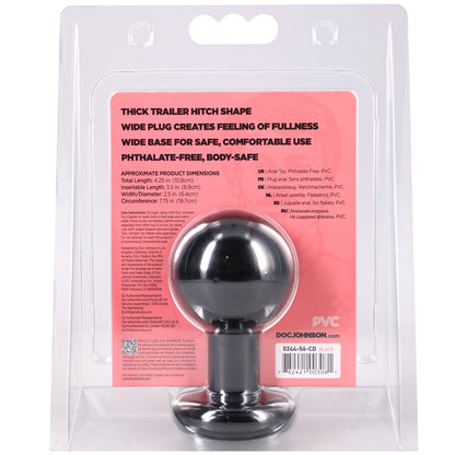 Round Butt Plug Medium - Black