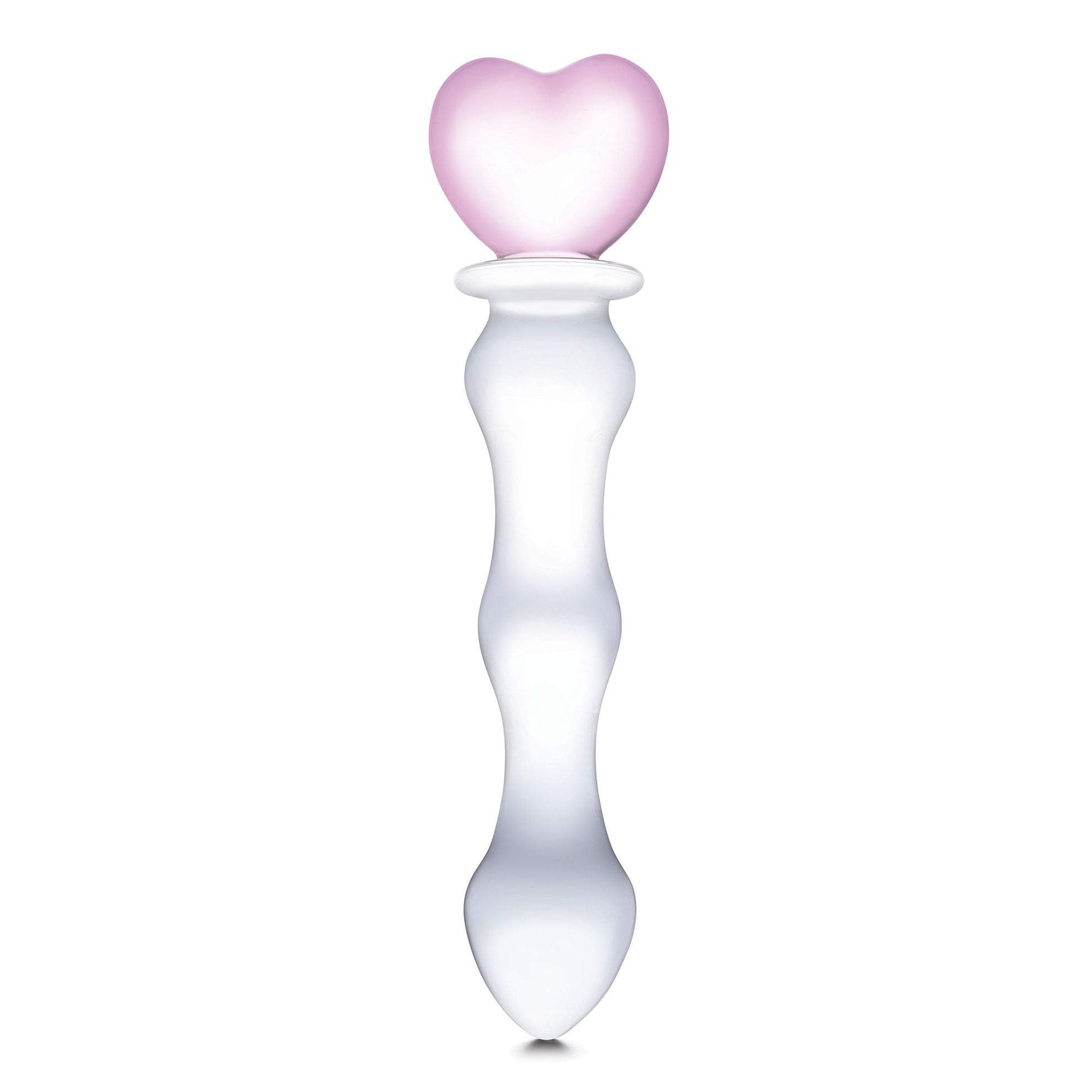 8 Inch Sweetheart Glass Dildo - Pink/clear - Pleasure Palace