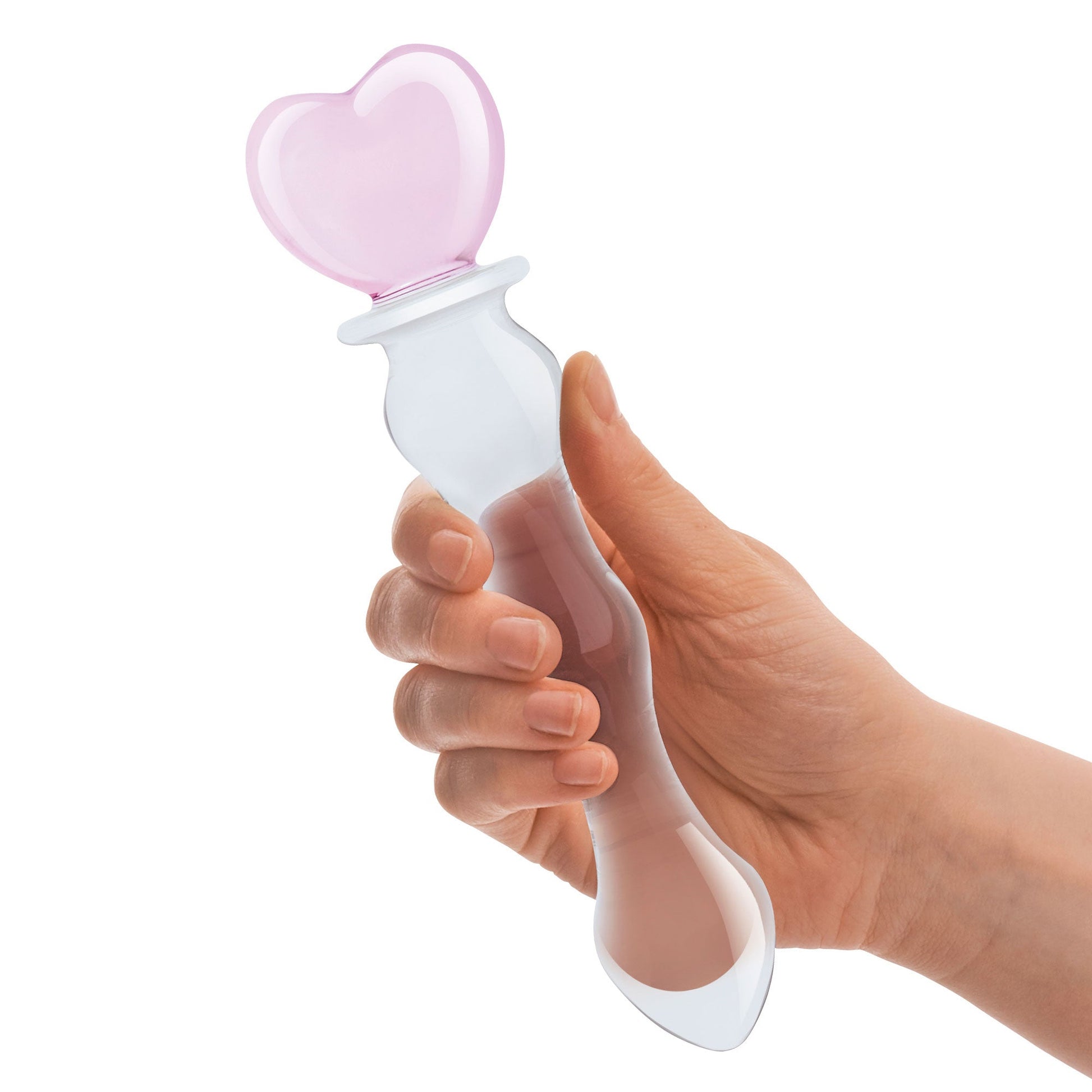 8 Inch Sweetheart Glass Dildo - Pink/clear - Pleasure Palace
