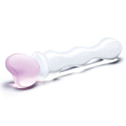 8 Inch Sweetheart Glass Dildo - Pink/clear - Pleasure Palace