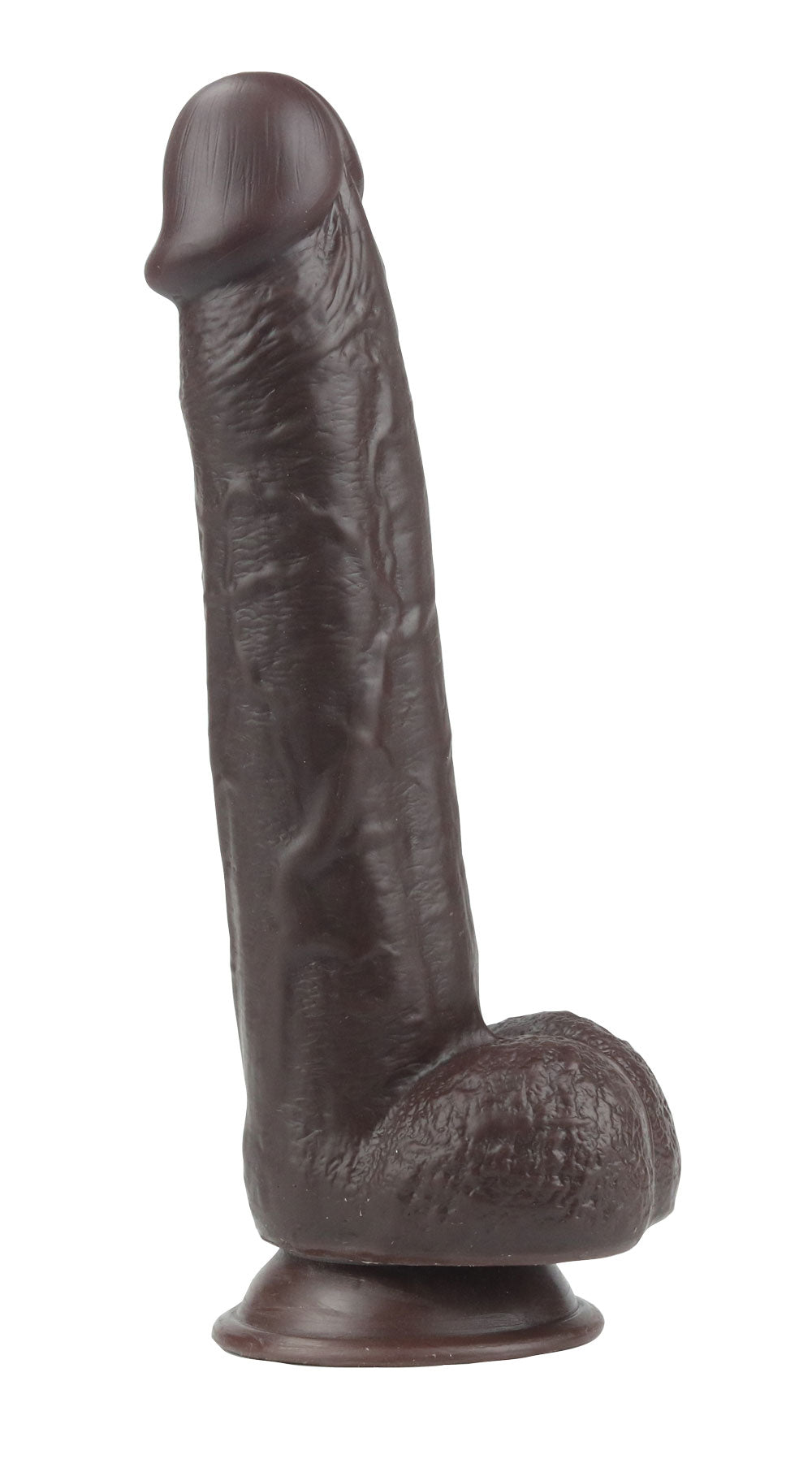 "Get Lucky Real Skin 9 Dual Layer Dildo Dark Brown TMN-GL-0619"
