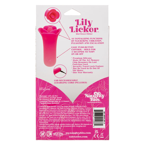 Naughty Bits Lily Licker Mini Flower Flicker - Pink