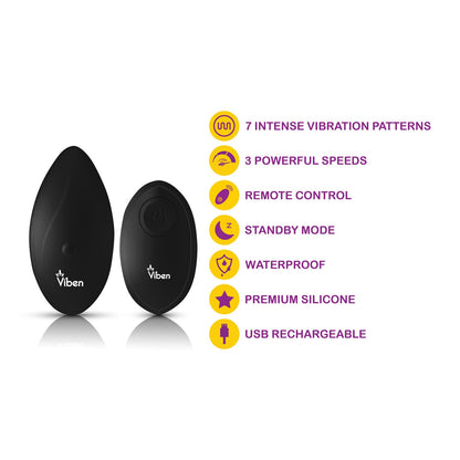 Viben Racy Remote Panty Vibe – Black - Pleasure Palace