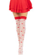 "Polka Dot Mushroom Thigh High - One Size - White/red LA-6217WHRDOS"