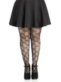 "Plus Bow Net Tights - 1x 2x - Black LA-9236XBK1X2"