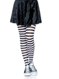 "Nylon Striped Tights Black White Os LA-7100BW"