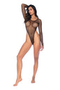 "Essential Fishnet Long Sleeve Bodysuit - Os - Black GE-1119BKOS"