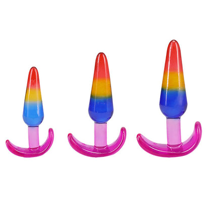 "Crystal Jellies - Anal Trainer Set - Rainbow DJ0289-25-CD"