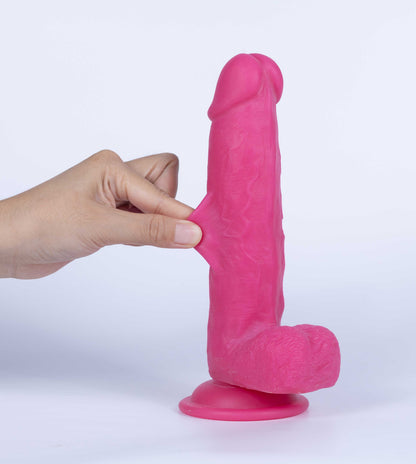 Get Lucky Real Skin Mr. Pink 7.5" Dual Layer Dildo