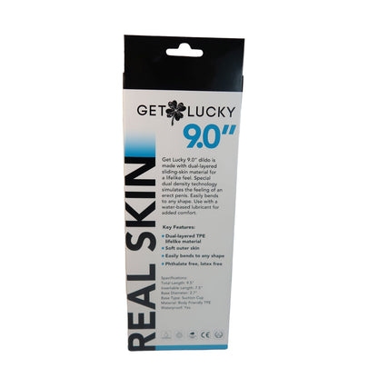 Real Skin 9" Dual Layer Dildo - Light Brown