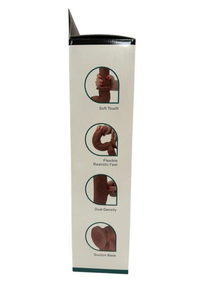 Get Lucky Real Skin 12 Dual Layer Dildo Light Brown