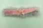 "Satin Leg Garter - One Size - Baby Pink With White Lace EM-3555PK"