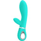 "Thomas Super Soft Silicone Rabbit Vibrator - Turquoise BI-014621-4"