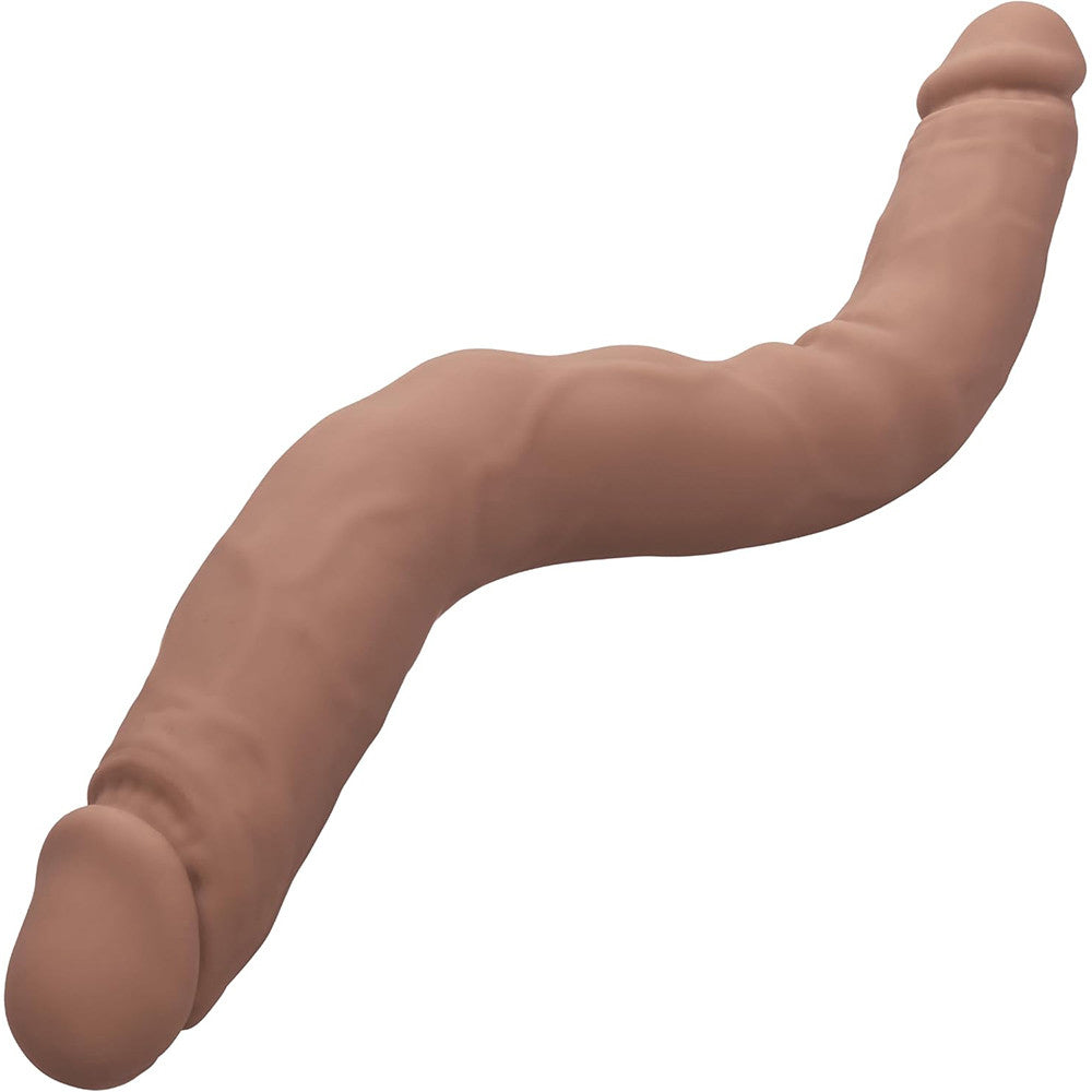 "Silicone Studs Bend and Hold Dual Dong 16 Inch - Brown SE0256113"