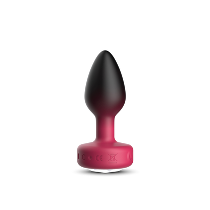 Eluxe Vibrating Clr Gem Rbyombre Plug Sm With Remote