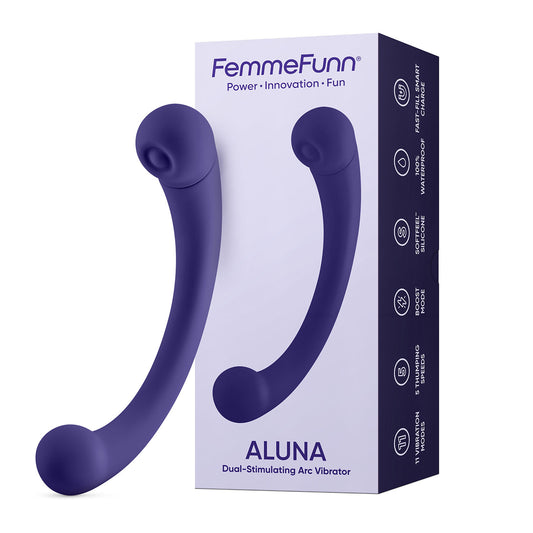 Aluna Dual Stimulating Arc Vibrator - Dark Purple
