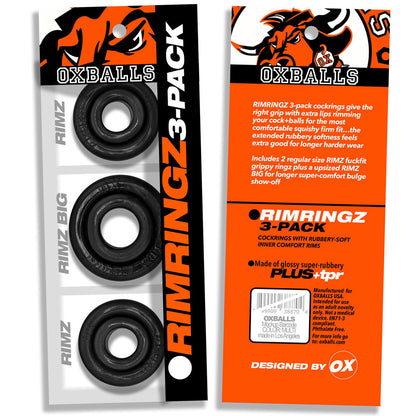 RimringzMulti Size 3 Pack- Black