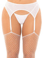 "Rhinestone Garter Belt O/s - White LA-8886WHTOS"