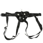 "Vibrating Black Velvet Strap On SS690-01"