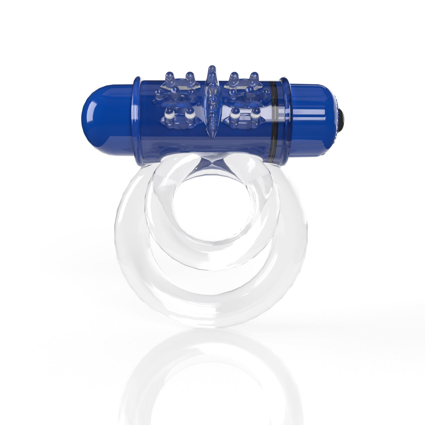 "Screaming O 4b - Double O Super Powered Vibrating Double Ring - Blueberry SO-4BD6-BB"