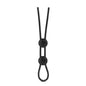 "Stay Hard - Silicone Double Loop Cock Ring - Black BL-32095"