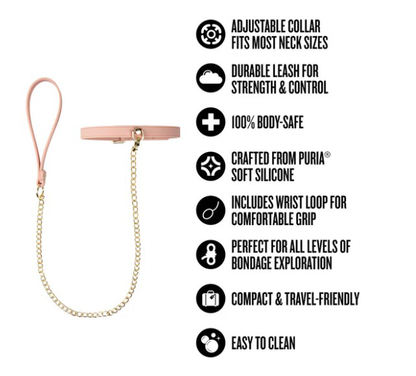 Temptasia Ardor - Collar and Leash - Pink