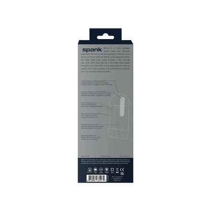 "Spank Rechargeable Ultra-Grip Vibrating Stroker - Clear VI-S1008"