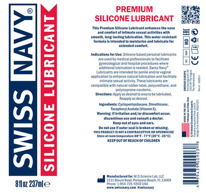 Swiss Navy Silicone Lubricant 1 Gallon