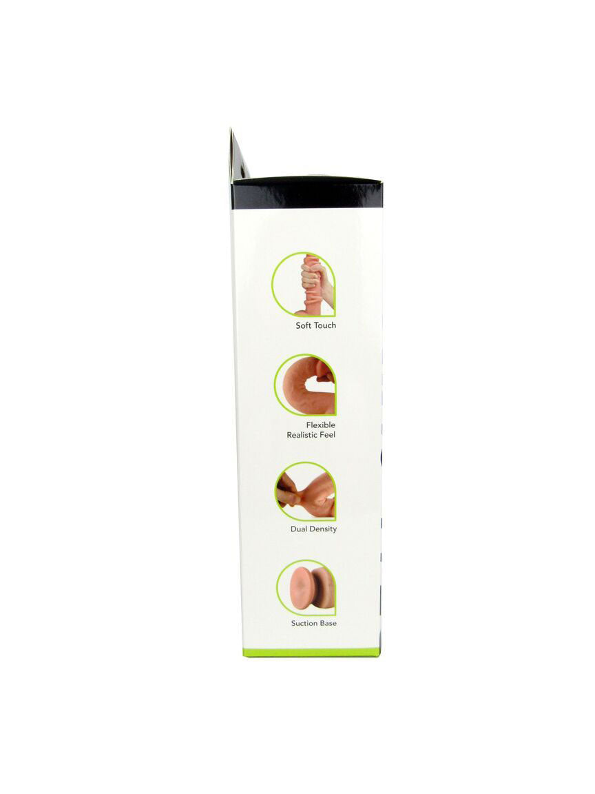 Get Lucky Real Skin 8" Dual Layer Dildo Light Brown