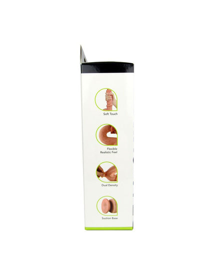 Get Lucky Real Skin 8" Dual Layer Dildo Light Brown