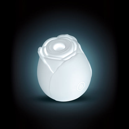 INYA The Rose Glow in the Dark White Suction Vibrator - NSN-0554-60 - Pleasure Palace