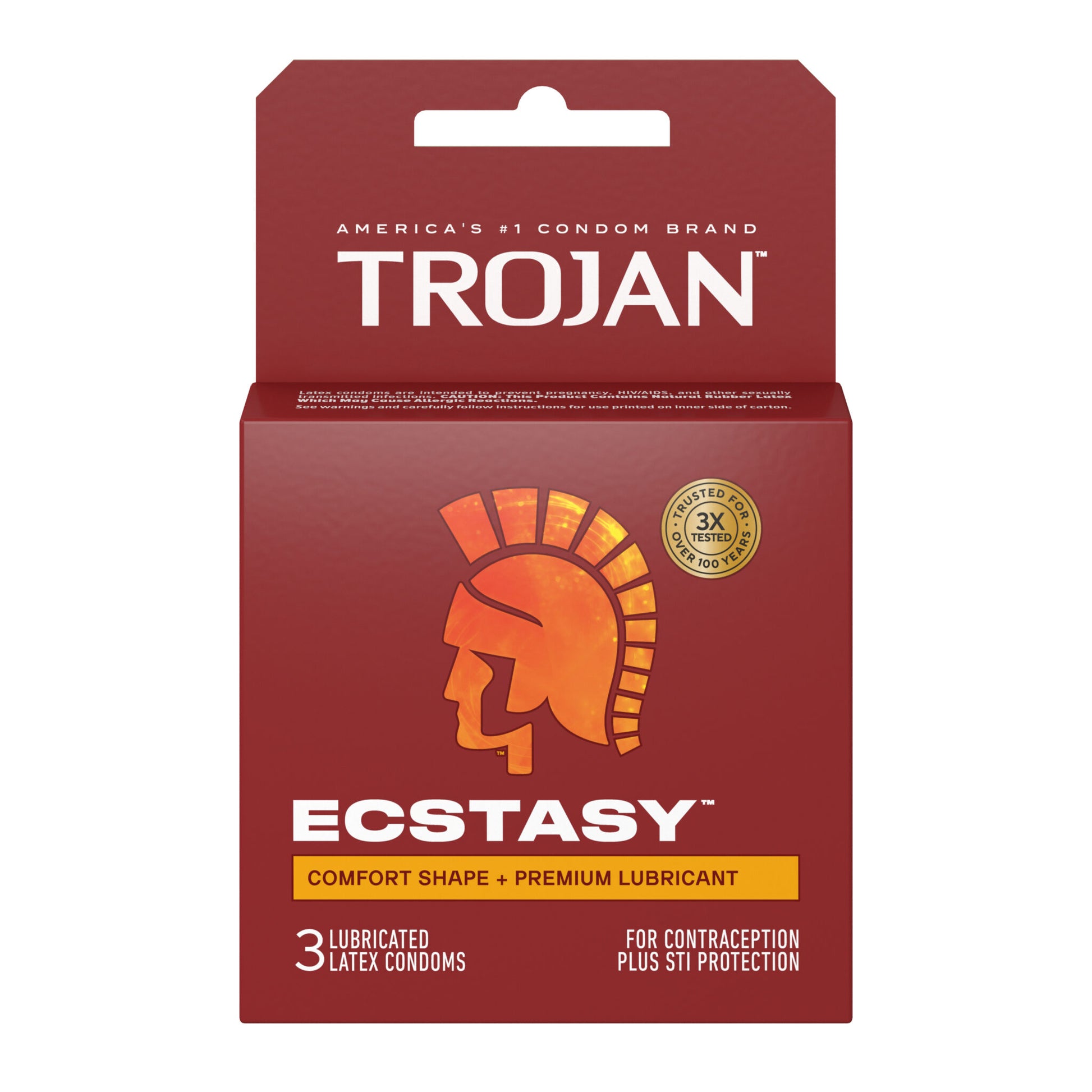 "Trojan Ultra Ribbed Ecstasy - 3 Pack TJ94721"