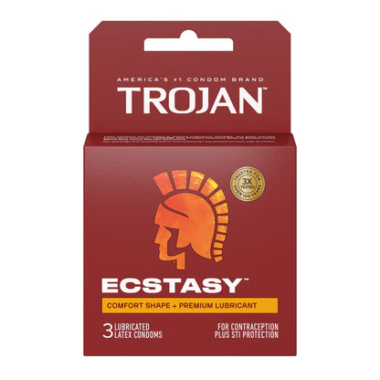 "Trojan Ultra Ribbed Ecstasy - 3 Pack TJ94721"