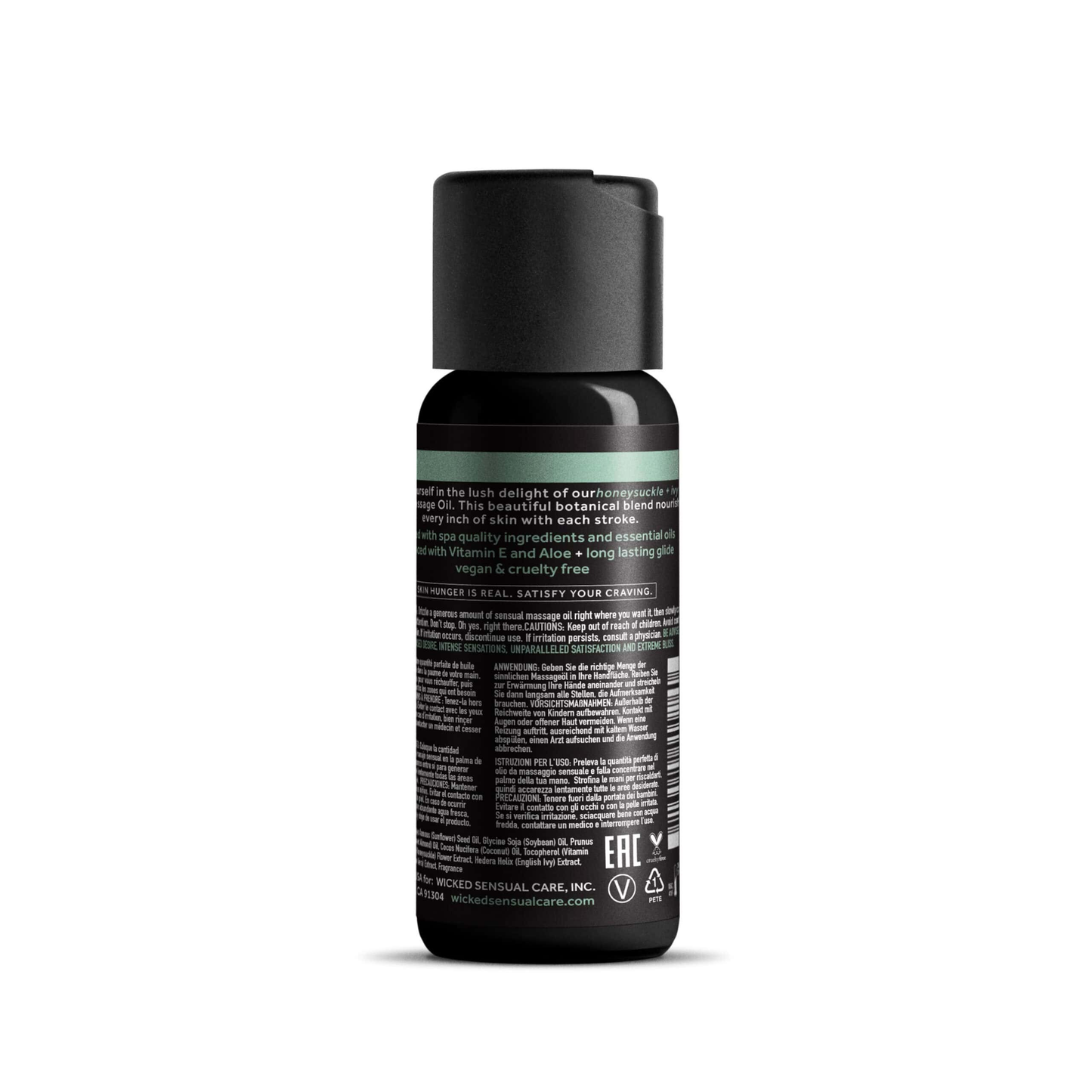 Wicked Sensual Massage Oil Honeysuckle Ivy 4 Fl Oz