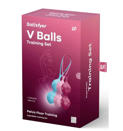 Satisfyer V Balls Pelvic Floor Training Set – 3 Pieces - Pleasure Palace