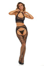 "Slide Your Way 2 Pc Bra Set - One Size - Black RR-7115BLKOS"